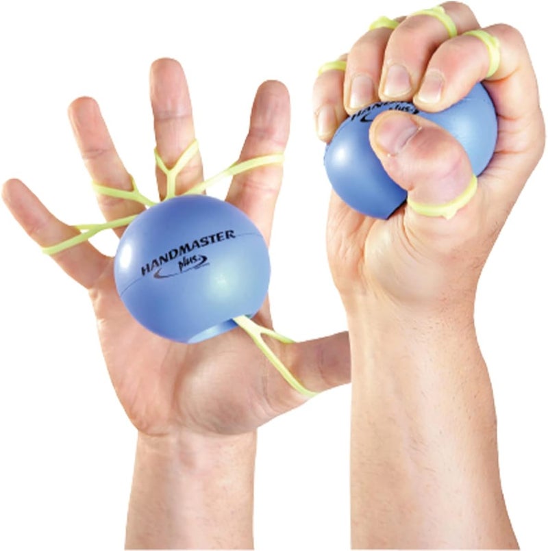 Handmaster Plus Physical Therapy Hand Exerciser - Forearm Exerciser with Stress Relief Ball - Hand Therapy Balls for Exercise, Training - Finger Exerciser & Strengthener - Soft Tension, Purple - Image 1